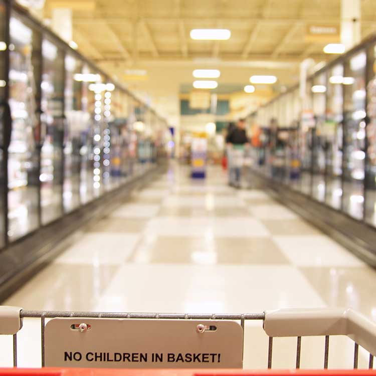 Picture of grocery aisle - background image